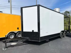 2024 8.5X22 TA3 WHITE BLACKOUT BBQ TRAILER Stock