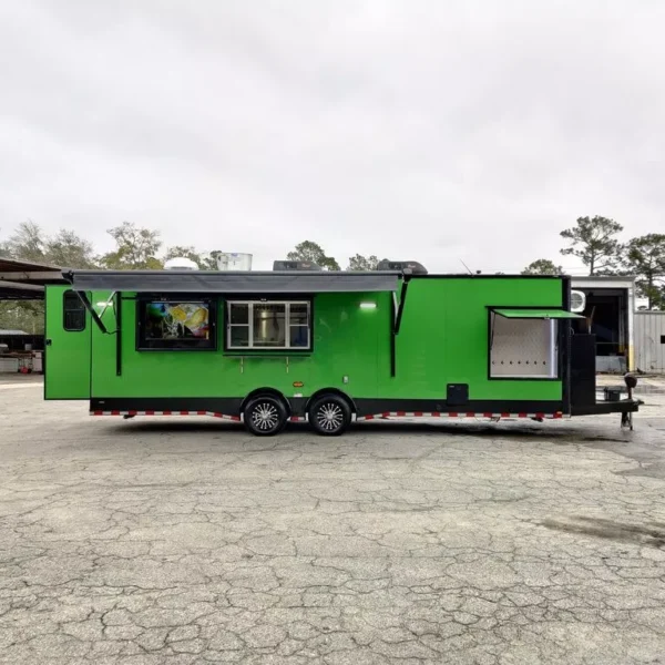 8.5 X 28 TA2 BBQ TRAILER FULLY EQUIPPED WITH WALK-IN COOLER & BATHROOM - Image 6