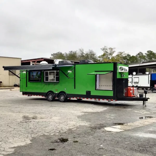 8.5 X 28 TA2 BBQ TRAILER FULLY EQUIPPED WITH WALK-IN COOLER & BATHROOM - Image 7