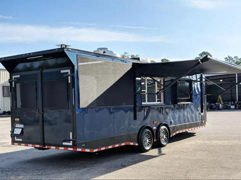 8.5 X 28 TA3 BBQ TRAILER WITH PORCH, SMOKER & BATHROOM